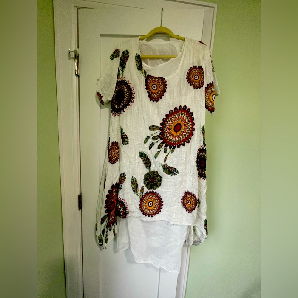 Made in Italy oversized summer dress with slip